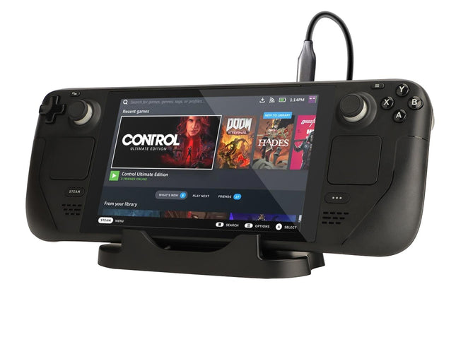 Steam Deck Console Base With Mobile Phone Bracket - Black-1915196969068924929