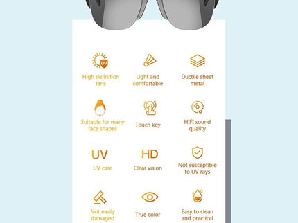 Bluetooth 5.3 Smart Sunglasses With Wireless Headset And Anti-Glare Protection-1915198294963916806