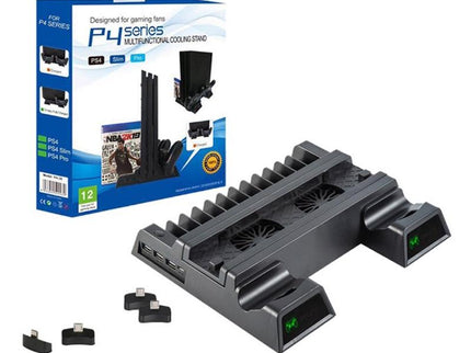 Vertical Cooling Stand With Dual Controller Charger For Ps4 - Black-1922443423512662021