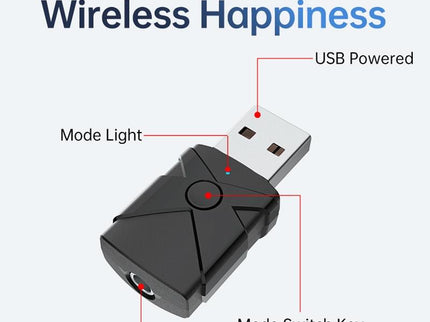 5-In-1 Usb Bluetooth 5.2 Car Receiver / Transmitter-1915197739776479235
