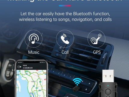 5-In-1 Usb Bluetooth 5.2 Car Receiver / Transmitter-1915197739776479241