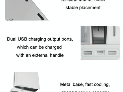 Ps5 Cooling Handle With Charging Base And Disc Storage Rack - White-1915197139391221762