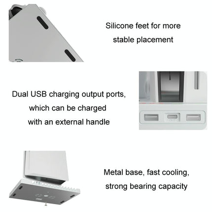 Ps5 Cooling Handle With Charging Base And Disc Storage Rack - White-1915197139391221762