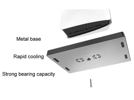 Ps5 Cooling Fan Base With Charging Stand And Disc Holder - Black-1915197143715549188