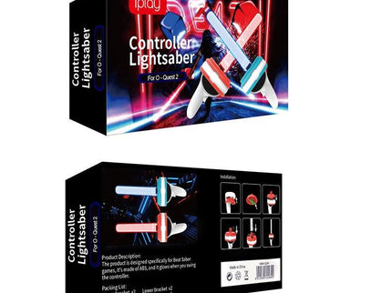 Meta Quest Handle Lightsaber Pair With Vr Motion Rhythm - Red / Blue-1915196807332368389