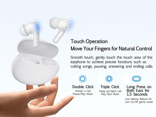 Waterproof Redmi Buds 4 Vitality Wireless Earphone With Bluetooth Calling And Noise Reduction - White-1915196832456249346