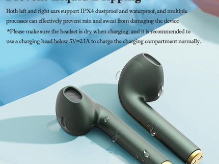 Wireless In-Ear Earphones With Long Battery Life - Bluetooth 5.0 Blue-1915196867487076356