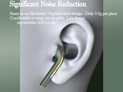 Wireless In-Ear Earphones With Long Battery Life - Bluetooth 5.0 Blue-1915196867487076357