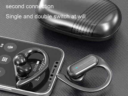 Wireless Noise-Cancelling Bluetooth Earbuds With Led Display - Blue-1915196694790803461
