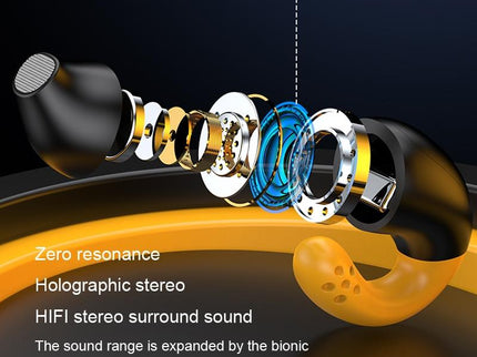 Wireless Ear Clip Bluetooth Headset With Led Display - Noise Reduction-1915196861329838085