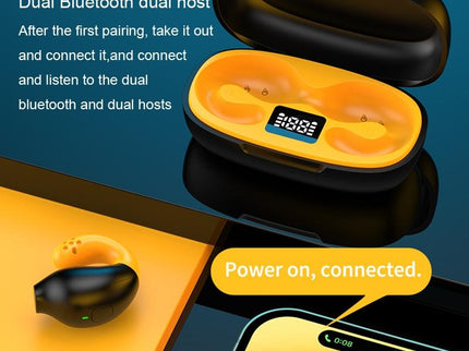 Wireless Ear Clip Bluetooth Headset With Led Display - Noise Reduction-1915196861329838086