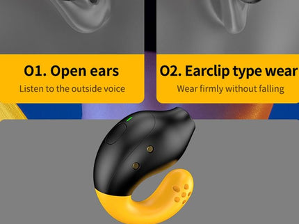 Wireless Ear Clip Bluetooth Headset With Led Display - Noise Reduction-1915196861329838088