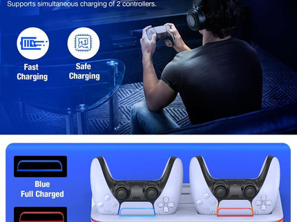 Multi-Functional Cooling Base For Ps5 / Psvr2 Controller With Rgb Lights - White-1915196868254633989