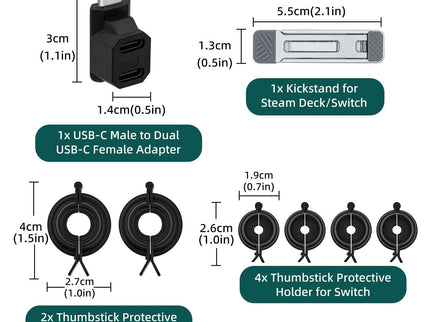 8-Piece Raptor Protection Kit For Nintendo Switch And Steam Deck - Universal Fit-1915196911346913281