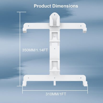 Wall Storage Bracket For Ps5 Vr2 Helmet / Headset / Handle / Remote Control - White-1915196827033014273