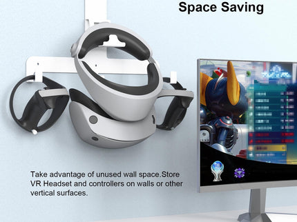 Wall Storage Bracket For Ps5 Vr2 Helmet / Headset / Handle / Remote Control - White-1915196827033014277
