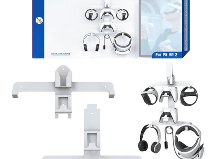Wall Storage Bracket For Ps5 Vr2 Helmet / Headset / Handle / Remote Control - White-1915196827033014278