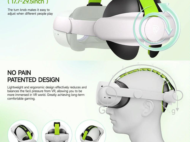 Adaptive Head Strap For Meta Quest 2 Vr With Adjustable Pads-1915196686578356226