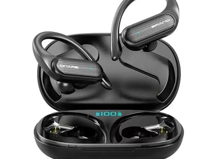 Waterproof Wireless Bluetooth Earphones With Led Display - Black-1915196893315600384