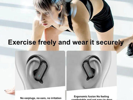 Waterproof Wireless Bluetooth Earphones With Led Display - Black-1915196893315600390