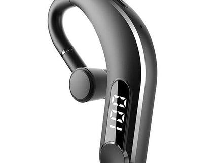 Waterproof Bluetooth Earphones With Led Display - Black-1915197126560845824
