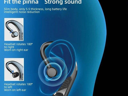 Waterproof Bluetooth Earphones With Led Display - Black-1915197126565040133