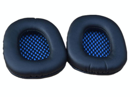 2-Pack Blue Leather Headset Covers For Sades Headphones-1915196844112220165