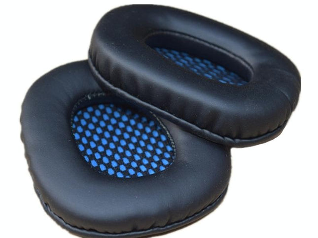 2-Pack Blue Leather Headset Covers For Sades Headphones-1915196844112220161