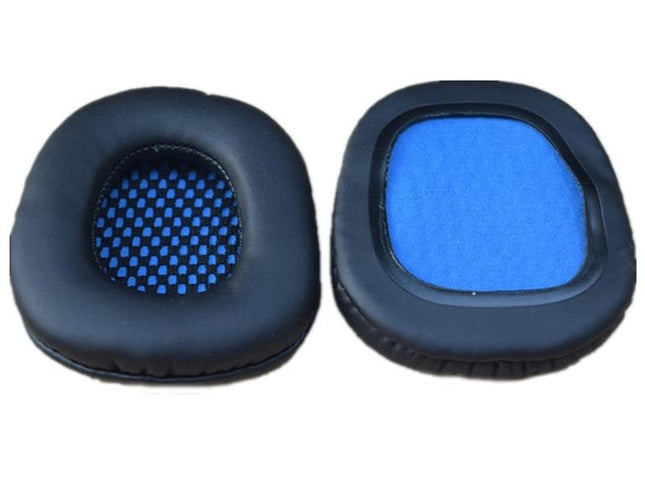 2-Pack Blue Leather Headset Covers For Sades Headphones-1915196844112220162