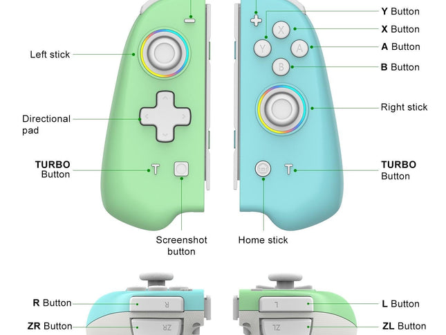 Vibrant Joycon Set With Colourful Light Switch-1915196904879296513
