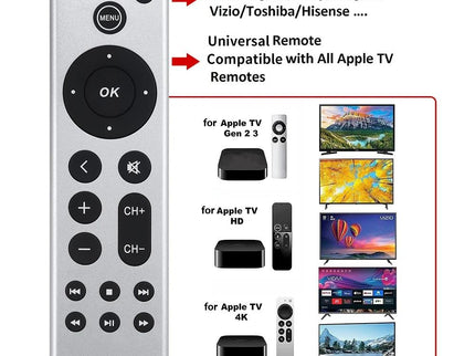 Silver Apple Tv Remote Control For 4K / Hd Without Voice-1922443393837961220