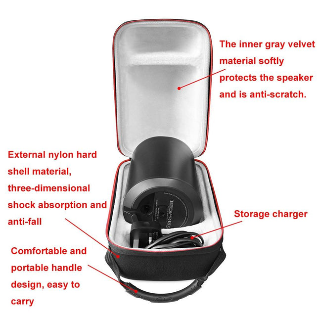 Shock-Absorbing Protective Bag For Sonos Era100 Speaker - Black-1915197127366152194