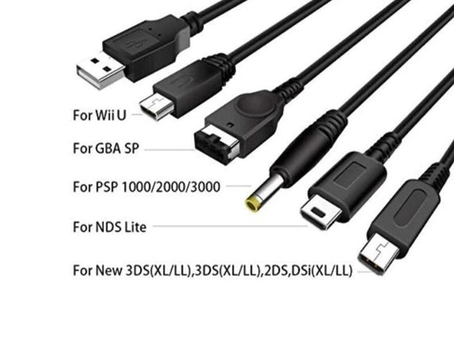 Universal 5-In-1 Usb Charger For Wii U 3Ds Nds Psp-1915198051509735426