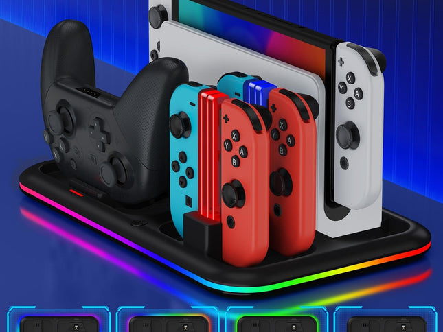 Rgb Light Charging Dock For Switch Oled - Compact-1922443390637707265