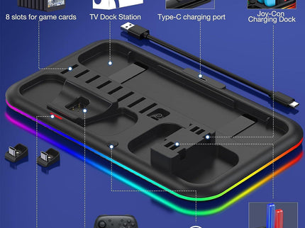 Rgb Light Charging Dock For Switch Oled - Compact-1922443390637707266