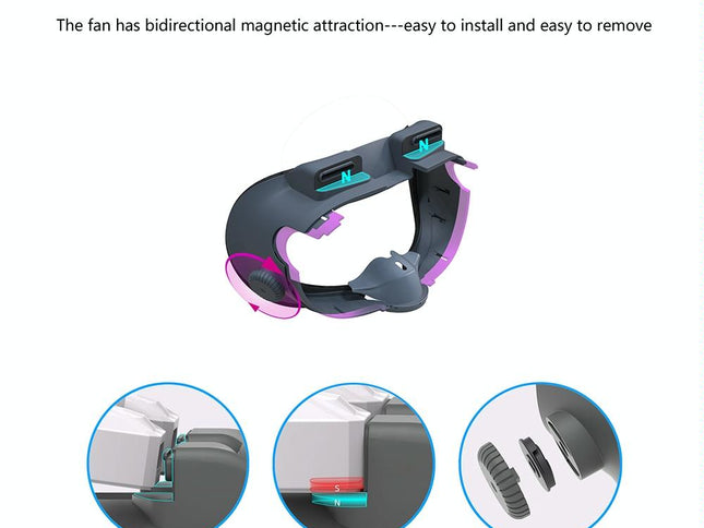 Meta Quest 3 Air Circulation Vr Mask With Anti-Fog Fan-1922443405451988994