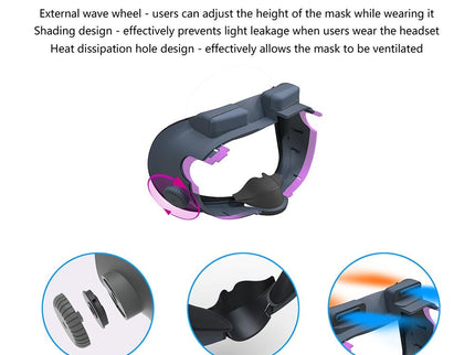 Soft Adjustable Vr Eye Mask Set For Meta Quest 3-1915197729559154691