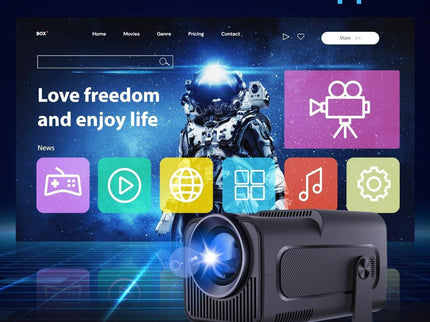 1080P 390 Lumens 4K Android 11 Projector With Wifi 6 And Bluetooth 5.0 - Supports Miracast Airplay And Dlna - Hy320-1915197820974010371