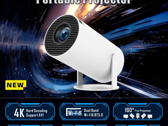 Smart Portable Projector With Android 11.0 System - 120 Lumen-1915196520362283009