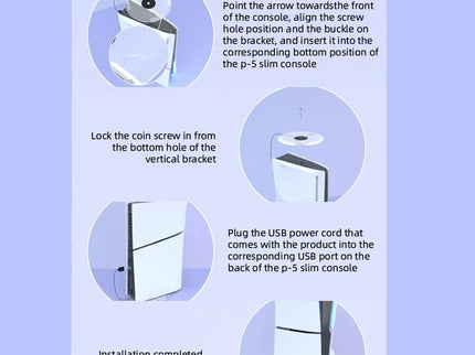 Vertical Storage Bracket For Ps5 Slim - Simple Rgb Colourful Transparent-1915196916178751494