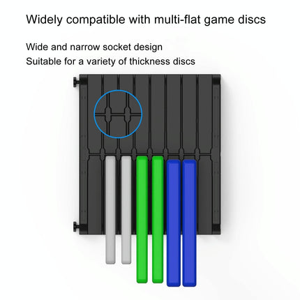 Wall-Mounted Game Card Cd Storage Bracket - Black-1915196932880470020