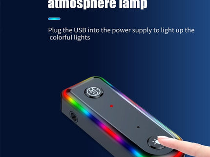 Bluetooth Audio Receiver With Rgb Light And Car Launcher-1915198237292236807