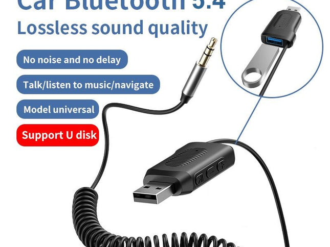 Usb Car Bluetooth Receiver With Bluetooth 5.4 And U Disk Support-1915198076809777153