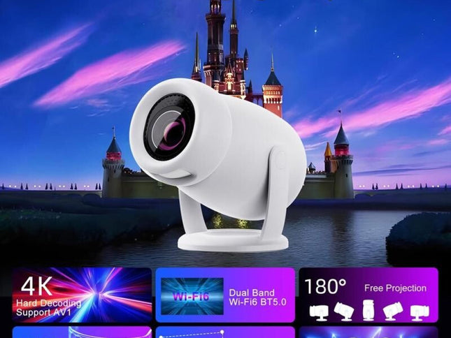 Intelligent Portable Projector With Android 12.0 For Family Use-1915197841157001217