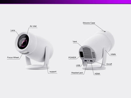Intelligent Portable Projector With Android 12.0 For Family Use-1915197841157001220
