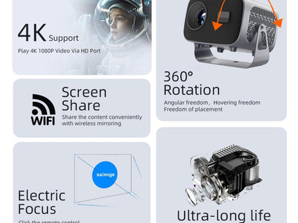 Portable 4K Android Smart Projector - Compact And Versatile-1915197817840865288