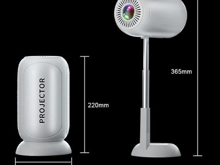 Android 11 Wifi6 4K Mini Projector With Hidden Lift And Gimbal - White-1915196657172090886