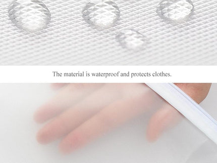2-Pack Hanging Garment Storage Bags With Zipper - Clear-1915198092488085506