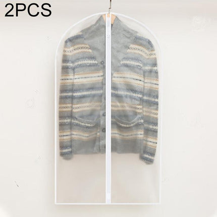 2-Pack Hanging Garment Storage Bags With Zipper - Clear-1915198092488085510