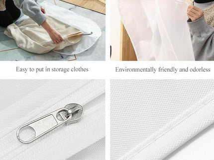2 Transparent Hanging Garment Storage Bags With Zipper-1915197952251531267